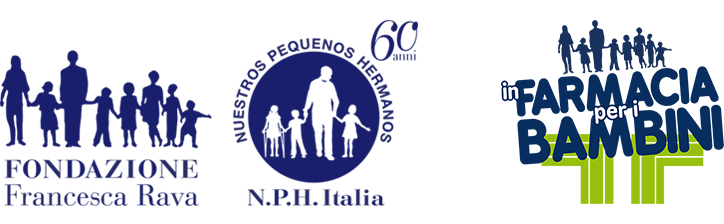 Logo fondazioe RAVA, iniziativa la farmacia dei bambini 2016